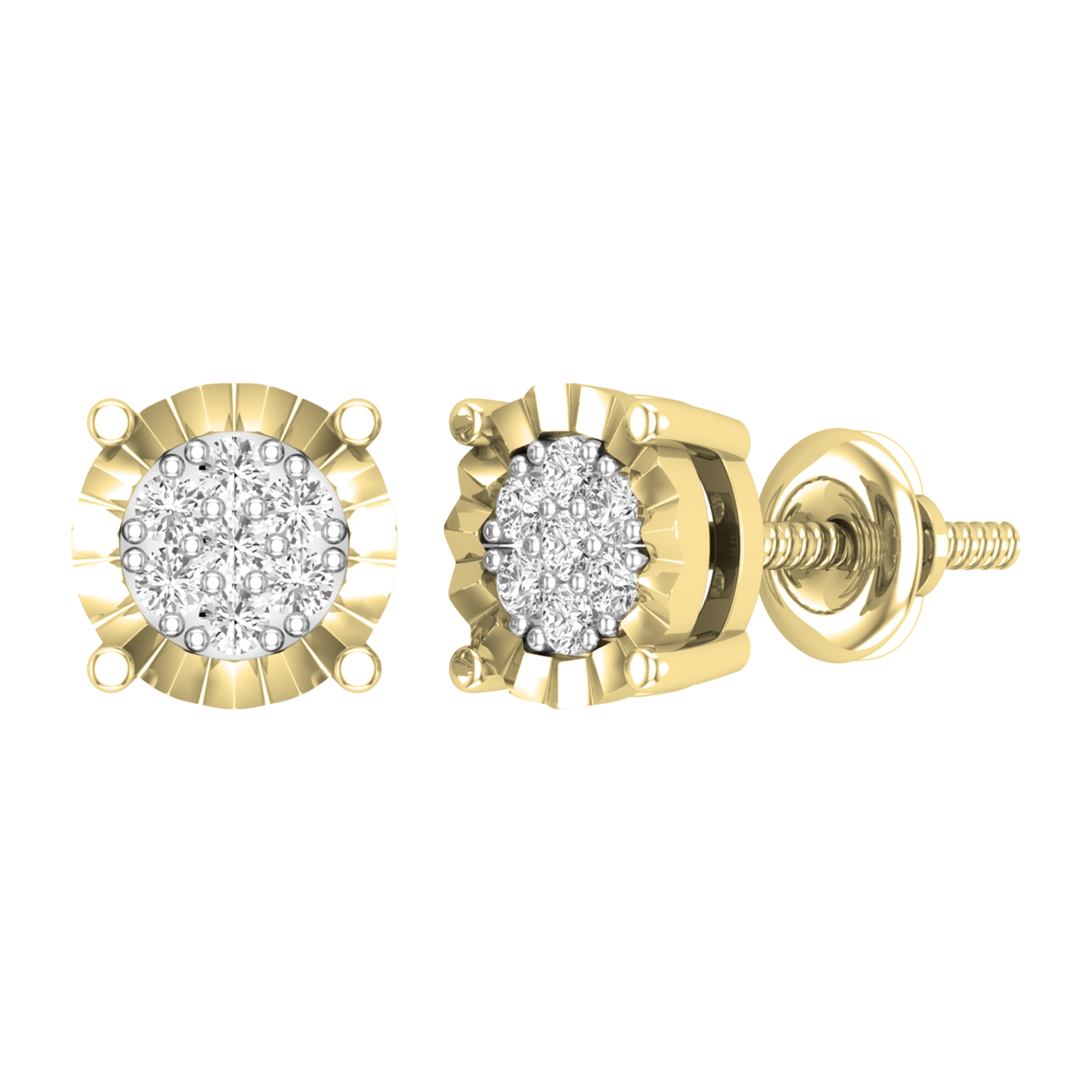Dazzlingrock Collection Round White Diamond Cluster Circle