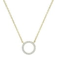thumbnail image 1 of Dazzlingrock Collection Round Lab Grown White Diamond Open Circle of Life Pendant with 18 Inch Gold Chain for Women (0.20 ctw, Color H-I, Clarity SI2) in 18K Yellow Gold, 1 of 3