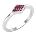 thumbnail image 1 of Dazzlingrock Collection Round Ruby Rhombus Stackable Wedding Band for Women (Color Red, Clarity Highly Included) in 14K White Gold, Size 5.5, 1 of 4