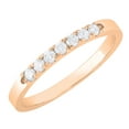 thumbnail image 1 of Dazzlingrock Collection Round White Diamond 7 Stone Stackable Wedding Band for Women (0.26 ctw, Color I-J, Clarity I2-I3) in 10K Rose Gold, Size 8, 1 of 6