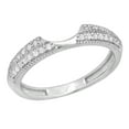 thumbnail image 1 of Dazzlingrock Collection Round White Diamond Anniversary Wedding Band Enhancer Guard Ring for Women (0.25 ctw, Color I-J, Clarity I2-I3) in 10K White Gold, Size 8, 1 of 5