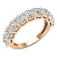 thumbnail image 1 of Dazzlingrock Collection Round White Diamond Anniversary Wedding Band for Women (2.05 ctw, Color I-J, Clarity I2-I3) in 10K Rose Gold, Size 8.5, 1 of 6
