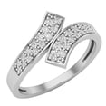 thumbnail image 1 of Dazzlingrock Collection Round White Diamond Bypass Engagement Ring for Women (0.22 ctw, Color I-J, Clarity I1-I2) in 14K White Gold, Size 9, 1 of 6