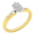 thumbnail image 1 of Dazzlingrock Collection Round White Diamond Cluster Engagement Promise Ring for Women (0.15 ctw, Color I-J, Clarity I2-I3) in 10K White & Yellow Gold, Size 4.5, 1 of 6