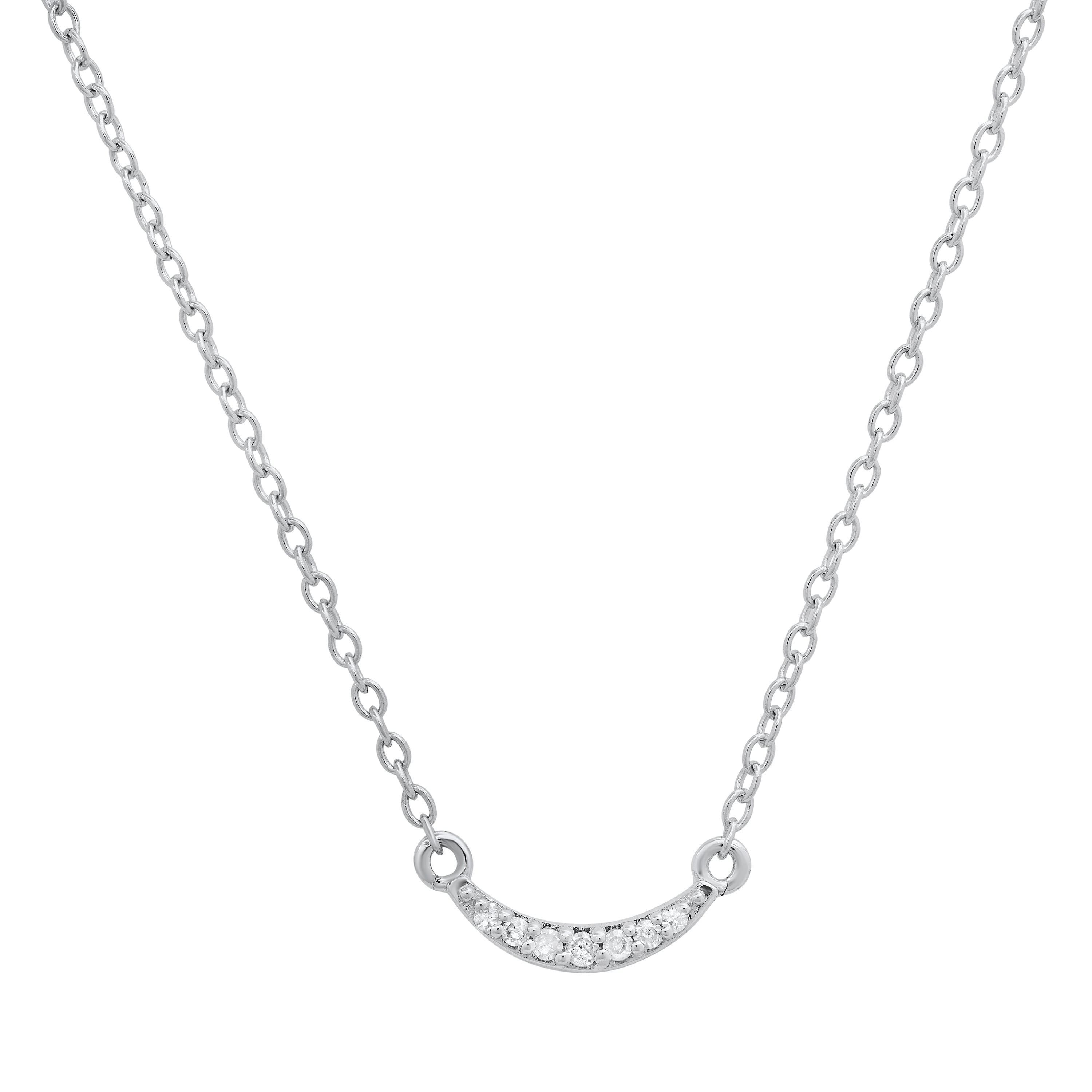 Dazzlingrock Collection Round White Diamond Graduating Curved Bar ...