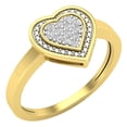 thumbnail image 1 of Dazzlingrock Collection Round White Diamond Heart Promise Ring for Women (0.10 ctw, Color I-J, Clarity I2-I3) in 10K Yellow Gold, Size 6.5, 1 of 6