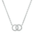 thumbnail image 1 of Dazzlingrock Collection Round White Diamond Interlocking Circle Pendant for Women with 18 Inch Silver Chain (0.10 ctw, Color I-J, Clarity I2-I3) in 925 Sterling Silver, 1 of 3