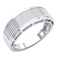 thumbnail image 1 of Dazzlingrock Collection Round White Diamond Men's Hip Hop Anniversary Wedding Band 3/8 CT (0.40 ctw, Color I-J,Clarity I2-I3) in 10K White Gold, Size 12, 1 of 5