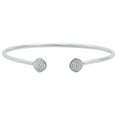 thumbnail image 1 of Dazzlingrock Collection Round White Diamond Open Cuff Bangle Bracelet for Women (0.25 ctw, Color I-J, Clarity I2-I3) in 925 Sterling Silver, 1 of 3
