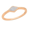 thumbnail image 1 of Dazzlingrock Collection Round White Diamond Rhombus Stackable Wedding Band for Women (0.05 ctw, Color I-J, Clarity I1-I2) in 18K Rose Gold, Size 5.5, 1 of 6