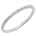 thumbnail image 1 of Dazzlingrock Collection Round White Diamond Single Row Stakable Wedding Band for Women (0.08 ctw, Color I-J, Clarity I1-I2) in 18K White Gold, Size 8, 1 of 6