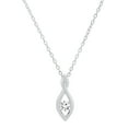 thumbnail image 1 of Dazzlingrock Collection Round White Diamond Solitaire Infinity Twist Pendant for Women with 18 Inch Silver Chain (0.24 ctw, Color I-J, Clarity I1-I2) in 14K White Gold, 1 of 1