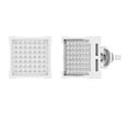 thumbnail image 1 of Dazzlingrock Collection Round White Diamond Square Shape Hip Hop Screwback Stud Earrings for Unisex (0.25 ctw, Color I-J, Clarity I1-I2) in 14K White Gold, 1 of 5