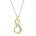 thumbnail image 1 of Dazzlingrock Collection Round White Diamond Swirl Infinity Pendant for Women with 18 Inch Silver Chain (0.10 ctw, Color I-J, Clarity I1-I2) in 14K Yellow Gold, 1 of 3