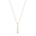thumbnail image 1 of Dazzlingrock Collection Round White Diamond Twisted Criss Cross Swirl Pendant for Women with 18 Inch Gold Chain (0.15 ct. Color I-J, Clarity I1-I2) in 14K Rose Gold, 1 of 3