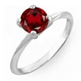 thumbnail image 1 of Dazzlingrock Collection Sterling Silver 7 MM Round Cut Garnet Solitaire Bridal Engagement Ring, Size 4.5, 1 of 1