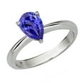 thumbnail image 1 of Dazzlingrock Collection Sterling Silver 8X6 MM Pear Cut Tanzanite Solitaire Bridal Engagement Ring, Size 9, 1 of 1