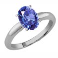 thumbnail image 1 of Dazzlingrock Collection Sterling Silver 9x7 MM Oval Cut Tanzanite Ladies Solitaire Bridal Engagement Ring, Size 6.5, 1 of 1