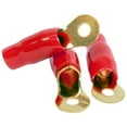 thumbnail image 1 of DB LINK RT020GR 0-Gauge 5/16" Gold-Plated Ring Terminals, 20 pk (Red), 1 of 1