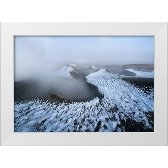 Db, Yy 24x18 White Modern Wood Framed Museum Art Print Titled - Gaysers Of Sol De Manana-BolIVia