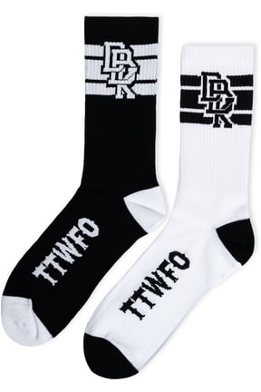 Stacked Socks (One Size Fits Most, Black and White)