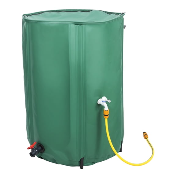 Dbuoem 100 Gallon Rain Barrel Water Collection System,Collapsible Portable Water Storage Tank,Rainwater Collector with Filter,Faucet with Switch