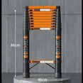 thumbnail image 1 of Dbuoem 12.5 FT Telescoping Ladder,330lbs Max Capacity Extension Ladder,Collapsible Ladder with Anti-slip Feet for Home,Roof,RV,Outdoor Work, 1 of 7