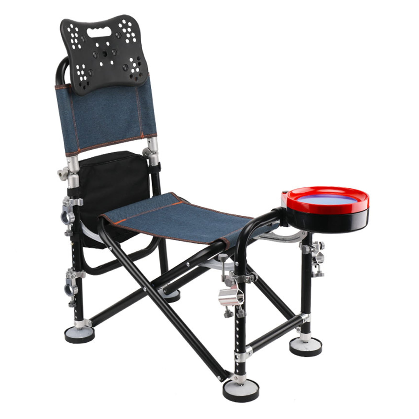 walmart fishing chair with rod holder EVER ADVANCED Quick Adjust Director's Just cast out and place pole in holder and have hands freefor other tasks Ozark Trail Fishing Rod Holder