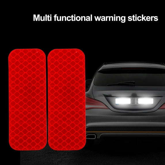 Dbuoem 14Pcs Reflective Warning Strip Tape Car Bumper Reflective Strips Secure Reflector Decals