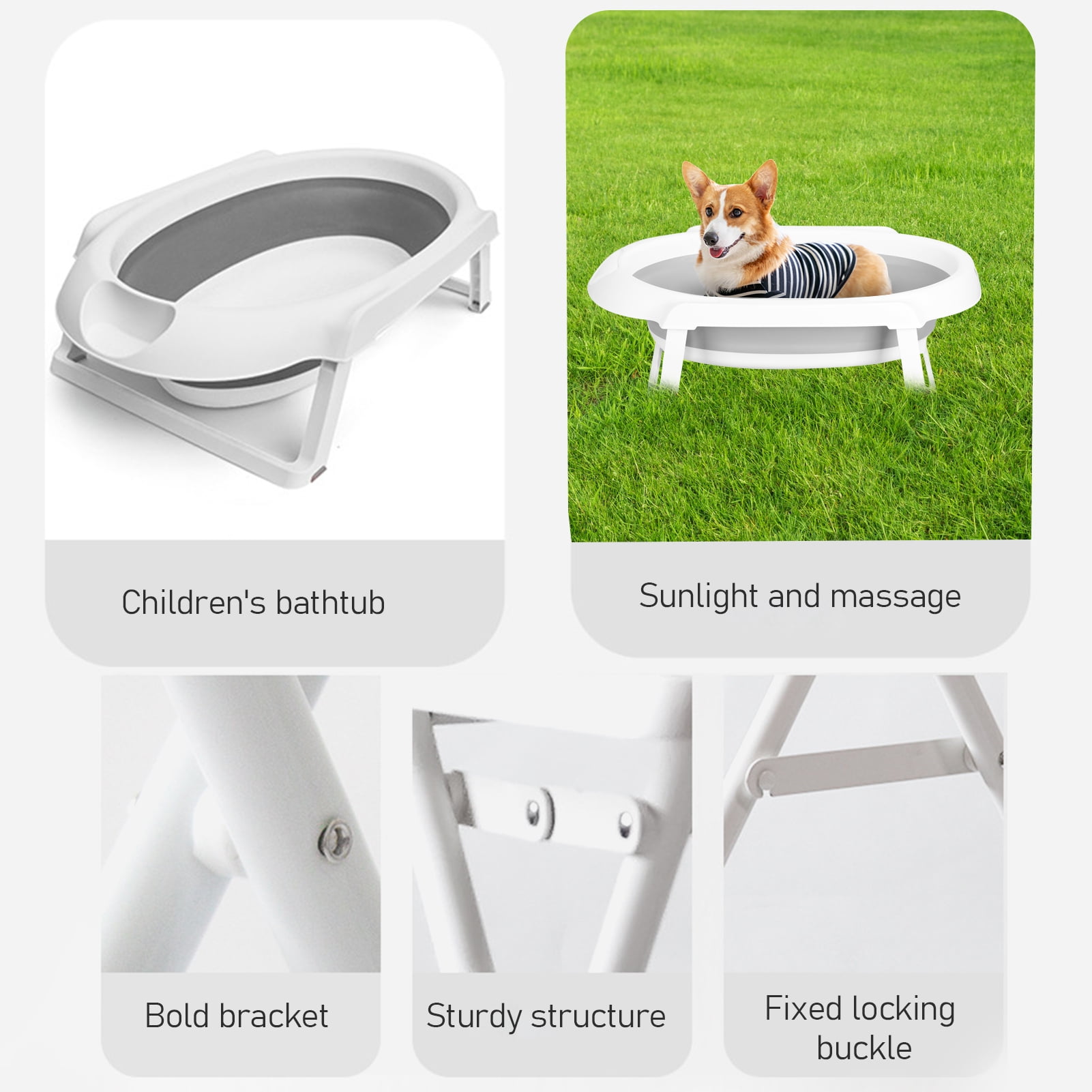 Picture of Portable Dog Washing Station YUEPET Elevated & Collapsible Dog Bathtub ...
