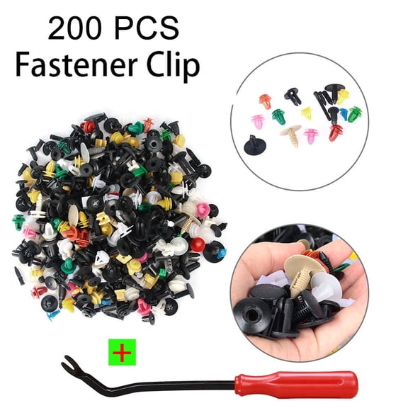 Dbuoem 200Pcs Auto Car Bumper Fender Trim Door Panel Fastener Clip Rivet Removal Tool