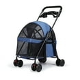 thumbnail image 1 of Dbuoem 4 Wheels Dog Cat Stroller,Pet Folding Stroller,Dog Cat Cage Stroller with Cup Holder,Visible Window for Medium Small Dog, 1 of 7