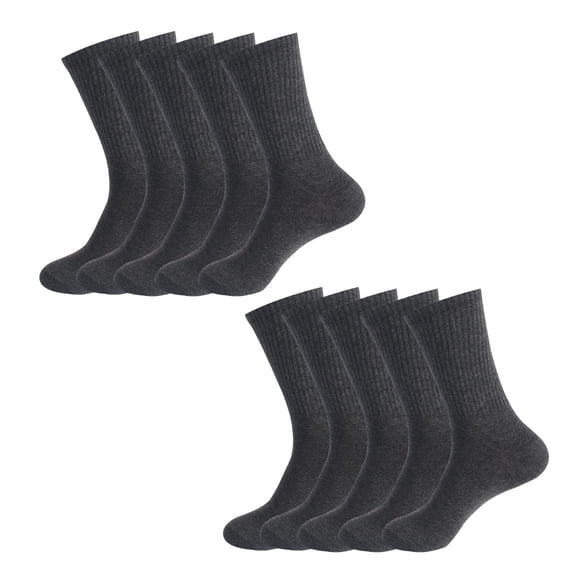 Dbuoem 5 Pairs Cotton Crew Socks Stretchy Casual Calf Socks Ribbed Business Socks for Men Women Daily Wear Exercise