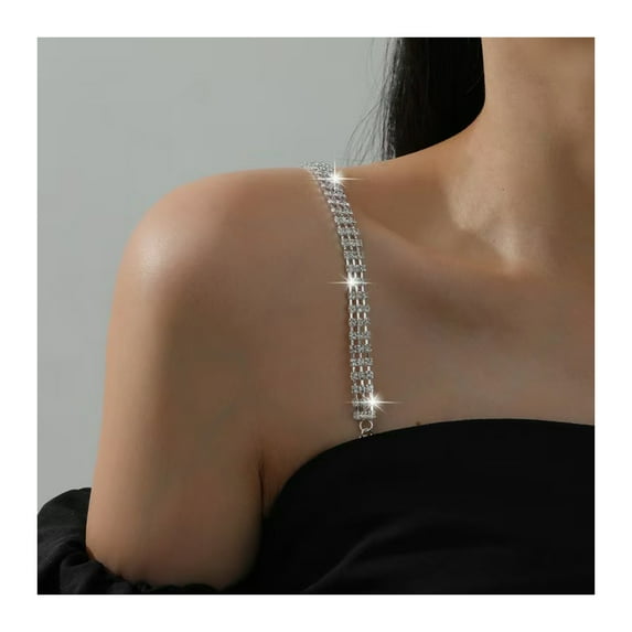 Dbuoem Bra Shoulder Strap Sparkling Rhinestone Shoulder Straps Adjustable Women Underwear Accessories