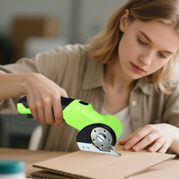 Dbuoem Cordless Cardboard Cutter Electric Fabric Shears High-Speed Motor Rechargeable Rotary Cutter
