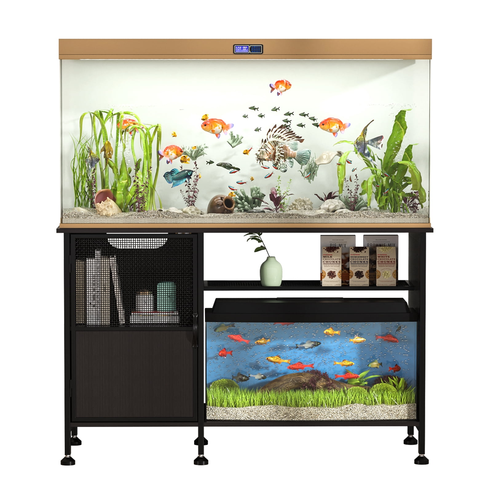 Dbuoem Fish Tank Stand,Aquarium Stand with Open Shelf,Heavy Duty Fish ...