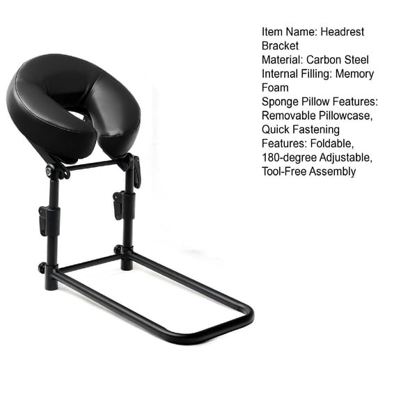 Dbuoem Foldable Headrest Bracket for Bed,Adjustable Memory Foam Stomach Pillow,Portable Massage Face Cradle for Eye Surgery Recovery Facial & Physical Therapy
