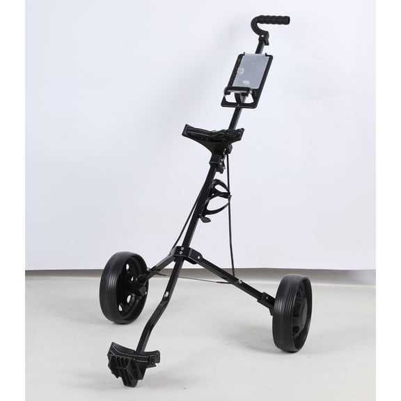 Dbuoem Golf Push Cart,2 Wheel Golf Trolley,Foldable Walking Golf Cart with Wear-resistant PP Wheels,Tee Holder,Storage Scoreboard,Ball Mount