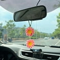 thumbnail image 1 of Dbuoem Handmade Flower Ornament Realistic Car Rear View Mirror Hanging Charm Automotive Interior Ornament, 1 of 6