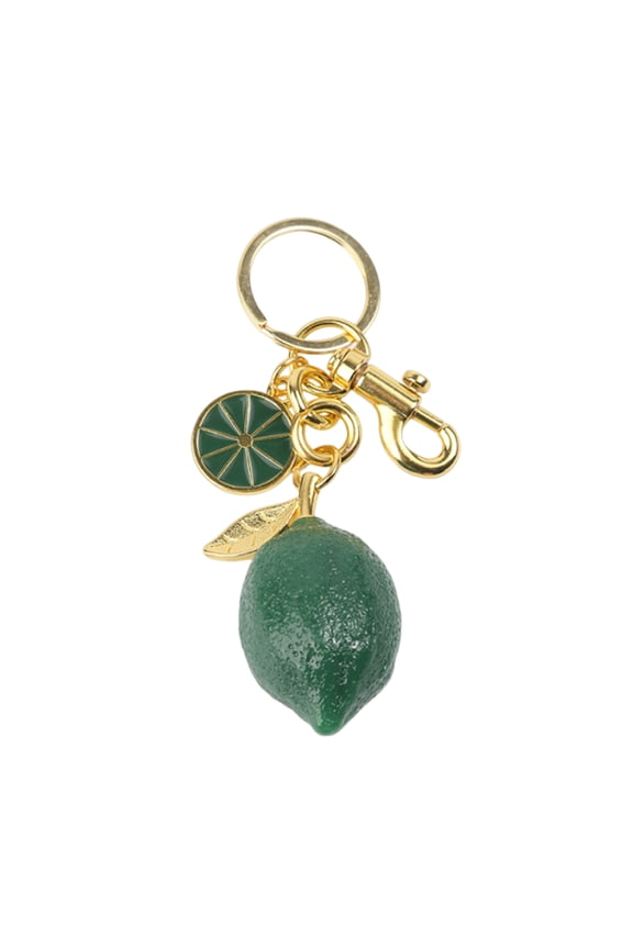 Resin Keyring Summer Vitality Lemon Shape Charm Keychain Couples Friends Key Chain Car Bag Door Keychain
