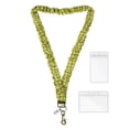 thumbnail image 1 of Dbuoem Retractable Elastic Lanyard Set Stretchy Scrunchie Style Neck Lanyards with 2 ID Card Holders Key Decoration, 1 of 8