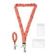 thumbnail image 1 of Dbuoem Retractable Elastic Lanyard Set Stretchy Scrunchie Style Neck Lanyards with 2 ID Card Holders Key Decoration, 1 of 8