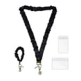 thumbnail image 1 of Dbuoem Retractable Elastic Lanyard Set Stretchy Scrunchie Style Neck Lanyards with 2 ID Card Holders Key Decoration, 1 of 8