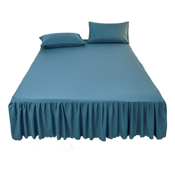 Dbuoem Ruffled Bed Skirt King Size Bed Skirt with Platform Queen Size Wrinkle-Free Fade Resistant Bed Skirt