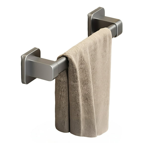 Dbuoem Self-Adhesive Towel Rack Hand Towel Bar Bathroom Wall Mounted Towel Hanger