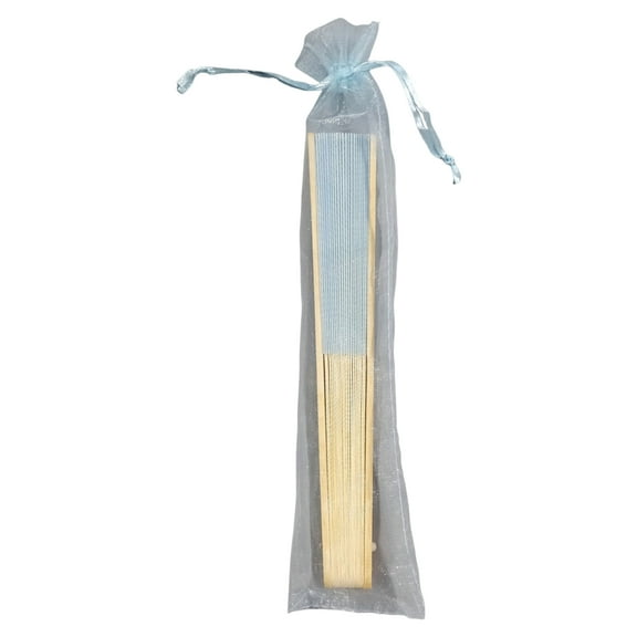 Dbuoem Silk Folding Fan Bamboo Hand Fans with Organza Bags Wedding Guests Fans Party Decoration