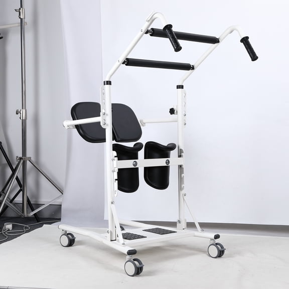 Dbuoem Sit-to-Stand Patient Lift,Stand Assist Transfer Chair with 4 Casters,Shin Rests,220lbs Load Capacity,Elderly Lift Assist Transfer Device for Handicapped Seniors Adults