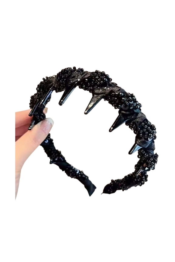 Summer Hair Hoop Beads Twist Decor Headband Teeth Face Slimming Lifting Headband Bridal Hair Accessories