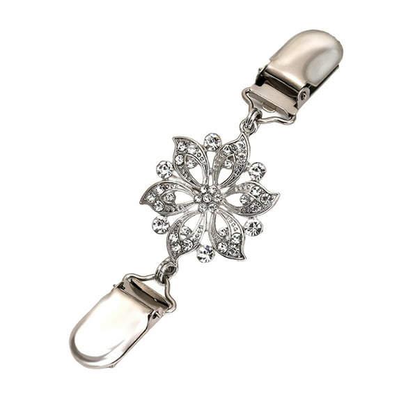 Dbuoem Sweater Duck Mouth Clips for Cardigans Vintage Shawl Cloak Clasp Rhinestone Cinching Clip for Women Shawl Shirt Dress