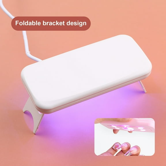 Dbuoem UV Nail Lamp Portable Mini USB Compact Foldable Easy to Use LED Light Therapy Machine Nail Polish Dryer